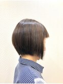 前下がり/小顔/ショートボブ/グラボブ/ショート/白髪染め/50代