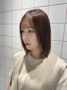 ロンドルーチェ 心斎橋(Lond luce) ダークアッシュ/ミディアムレイヤーカット［髪質改善/縮毛矯正］