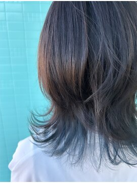 エヌプラス ヘアー(N+ hair) グレージュカラー　ネイビーインナー