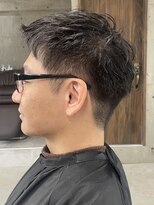 フイ 自由が丘(men's salon Hui)&nbsp;メンズ/アップバング/ツーブロックマッシュ/束感ショート波巻き