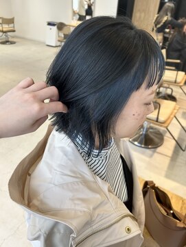トリート 船堀店(TREAT) ブルーブラック×インナーカラー