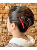 夜会風アレンジうなじスッキリアップヘア結婚式 二次会 イベント