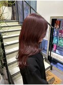 ブリーチなしカラー/レッドカラー/吉祥寺/石橋