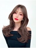 韓国ヘア 2wayバング レイヤーカット くびれヘア 顔周り/