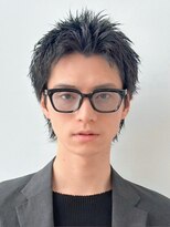 ロンドオム 池袋(Lond Homme)&nbsp;スパイキーショート/ブルーブラック/フェザーパーマサーフカール