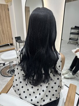 ジーナ 博多筑紫口(Zina) 地毛風ブルーブラック×艶髪TOKIOトリートメント!【福田れん】