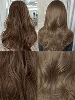 アマトウキョウスマートサロン(AMA TOKYO×Smart Salon)&nbsp;ヘーゼルベージュ　ブリーチなし　レイヤーカット　海外風