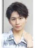 爽やかツーブロックかきあげショート