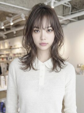 ノラ シブヤ(NORA) ワンホンレイヤー顔まわりカットシャギーレイヤーエンドカラー