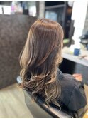 白髪ぼかし×イヤリング=春透明感