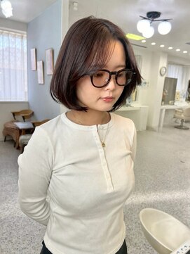 ロマーリ 倉敷(LOMARLIE) 倉敷レイヤーボブ20代30代ブリーチダブルカラーブラウンベージュ
