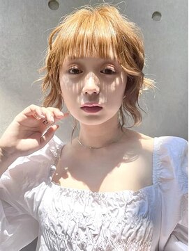 シーク 八王子(CHIC) ハイトーンオレンジベージュ ブリーチカラー【八王子】
