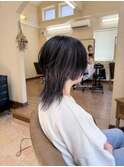レイヤー ボブ ショート インナーカラー 韓国