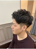 真夏のアップバングショート