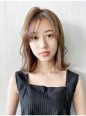 ナチュラルボブ_ピンクベージュボブルフクールショート_27965