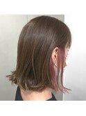 【EIGHT sangenjaya 三軒茶屋】インナーカラー×ピンクベージュ