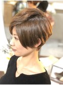 ベリーショート！ハイトーンミルクティーカラー！