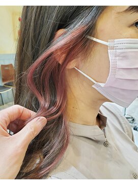 ヨハク(yohak) イヤリングカラー×ピンクパープル