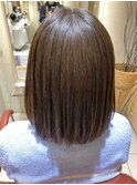縮毛矯正でも丸みボブ