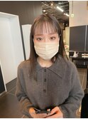 髪質改善ナチュラルストレート×切りっぱオン眉