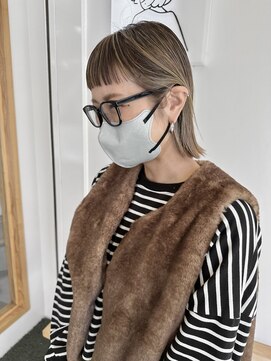 イノセントヘア(innocent.hair) 切りっぱなし　ボブ　ハイライト