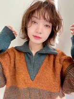 ハニーシブヤ(HONEY shibuya)&nbsp;ふわくしゃカールショートボブ☆チョコレートブラウン