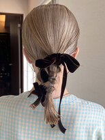 ミルヘアデザイン(mil hair design)&nbsp;ミルクティーベージュダブルカラーインナーカラーケアブリーチ