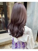 【松本咲花】ブリーチなしダブルカラーラベンダーグレージュ秋冬