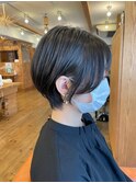 星華,黒髪,ボブルフ,ネビージュ,小顔,ワンレンd9