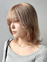 ラフ バイ マグ 南松本(R.A.F. by Mag)&nbsp;ケアブリーチダブルカラーホワイトミルクティーベージュカラー