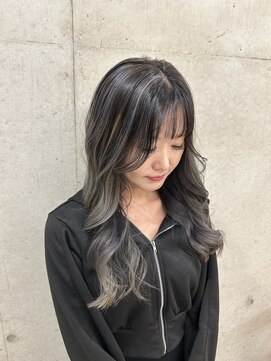 エクテ(ecouter) バレイヤージュ♪シルバーグレー