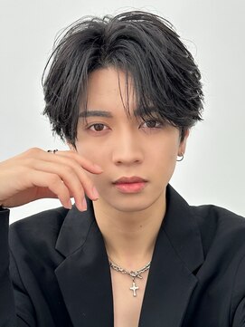 ロンドホットリップ 立川(Lond hot lip) men'sメンズ髪質改善縮毛矯正ブリーチなしブルーブラック/立川