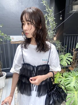 パープル(PURPLE) くせ毛風パーマ/ウルフパーマ