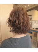 柔らか質感のパーマボブ  西尾市美容室