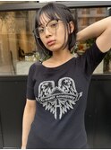 ボブ×ダークオリーブページュ