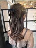 ハーフアップ