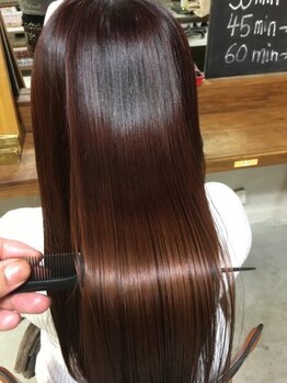 アールジービーガレージ(RGB garage)の写真/<福島>髪に優しくクセ毛を伸ばせる『酸性ストレート』今までにない自然な仕上りに♪髪質改善も人気◎