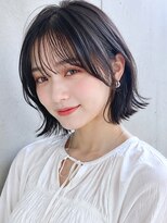 アディ 中野南口店(Addi)&nbsp;黒髪シースルーバングの外ハネボブ
