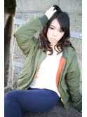 「ミディアムエクステ」人気のエクステつけ放題×ストリート撮影