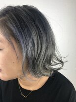 ヘアデザインクラフト(hair design CRAFT)&nbsp;【CRAFT】前下がりボブ☆ブルーグラデーションカラー☆
