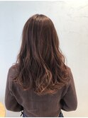 ピンクグレージュ &nbsp;× &nbsp;毛束感　 外国人風 小顔ミディアム