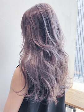 アルバム 銀座(ALBUM GINZA) ハイライトブルーラベンダー_フリンジウェーブ_ba297533