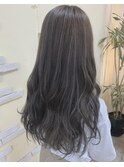 ミントグレーブリーチなしのダブルカラー