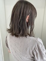 ヘアーデザイン リボン(hair design Ribon) ダークブルーグレージュ×ロブヘア