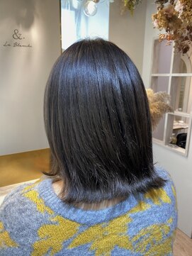 アンド ラ ブランシュ(&.La Blanche) ボブウルフ/グレージュカラー/黒髪カタログ/ココアベージュ/大宮