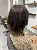 外ハネ×レイヤー×ベージュ