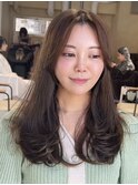 (レイヤーカット/韓国ヘア/かきあげ前髪/小顔/おくれ毛)