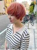 【adept金町店　軽米style】マッシュショート×ピンクベージュ