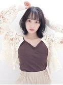 外ハネボブウルフグレージュカラーココアベージュ 【milly梅田】