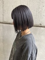 ヘアーデザイン アルエ(HAIR×design ARUE) 切りっぱなしbob×deep gray/斜めバング/20代/30代/40代